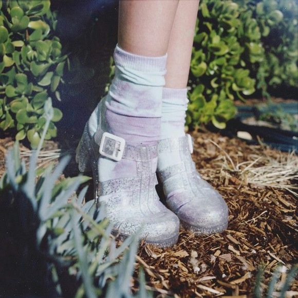 JuJu Shoes - Juju Clear Glitter Jelly Shoes